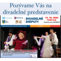 Pozvánka na divadelné predstavenie - 13.10.2024 o 16.00 hod.