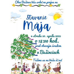 Stavanie mája - 30.apríla.2025 o 18:00 hod.