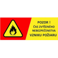 Čas zvýšeného nebezpečenstva vzniku požiaru od 15.08.2025 až do odvolania